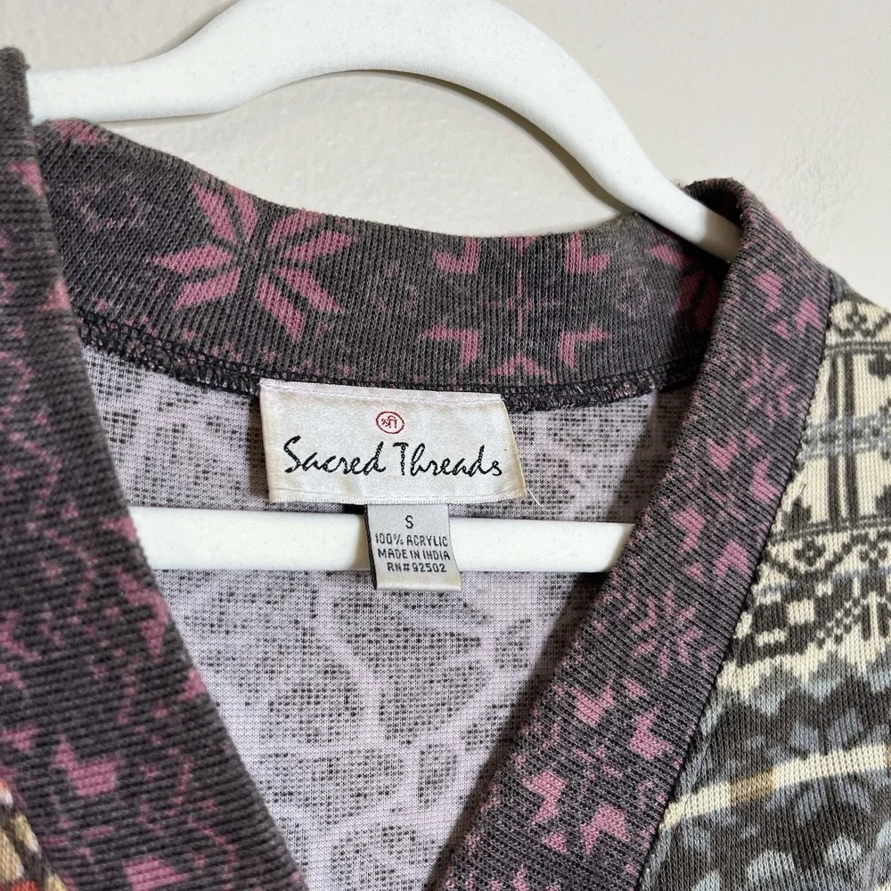 Women Patchwork Micro Dress Tunic‎ Y2K Babydoll Twee S Gilmore Hippie 3/4 Sleeve - Picture 4 of 9